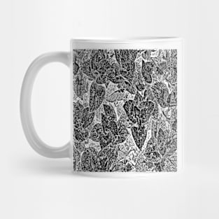 Leaves #2 in Black & White Mug